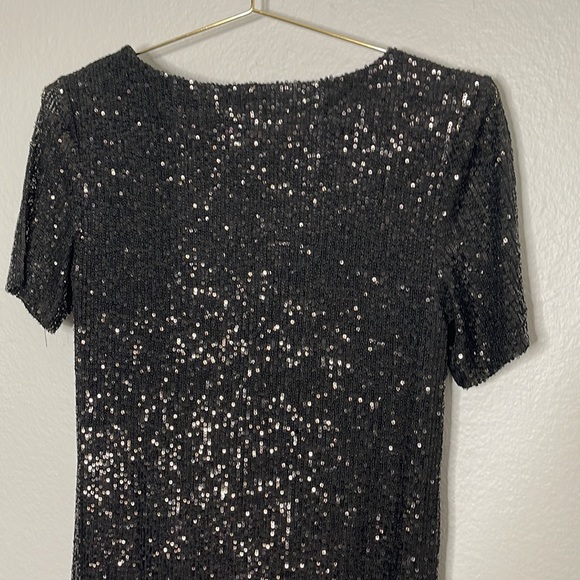 BB Dakota by Steve Madden Hit The Lights Black Sequin Mini Dress - Picture 10 of 14